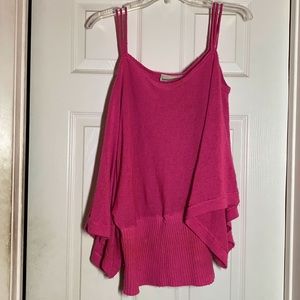3/$10 - 80s cold shoulder sweater top